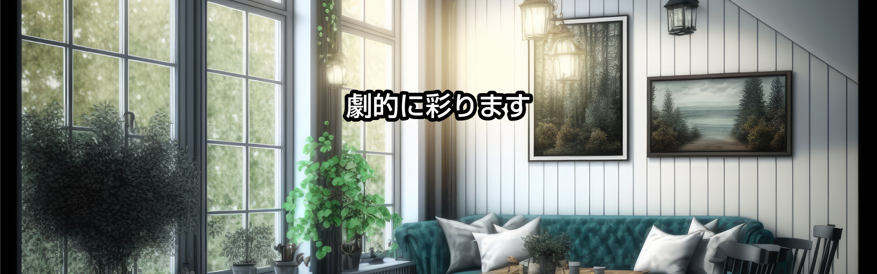 劇的に彩ります